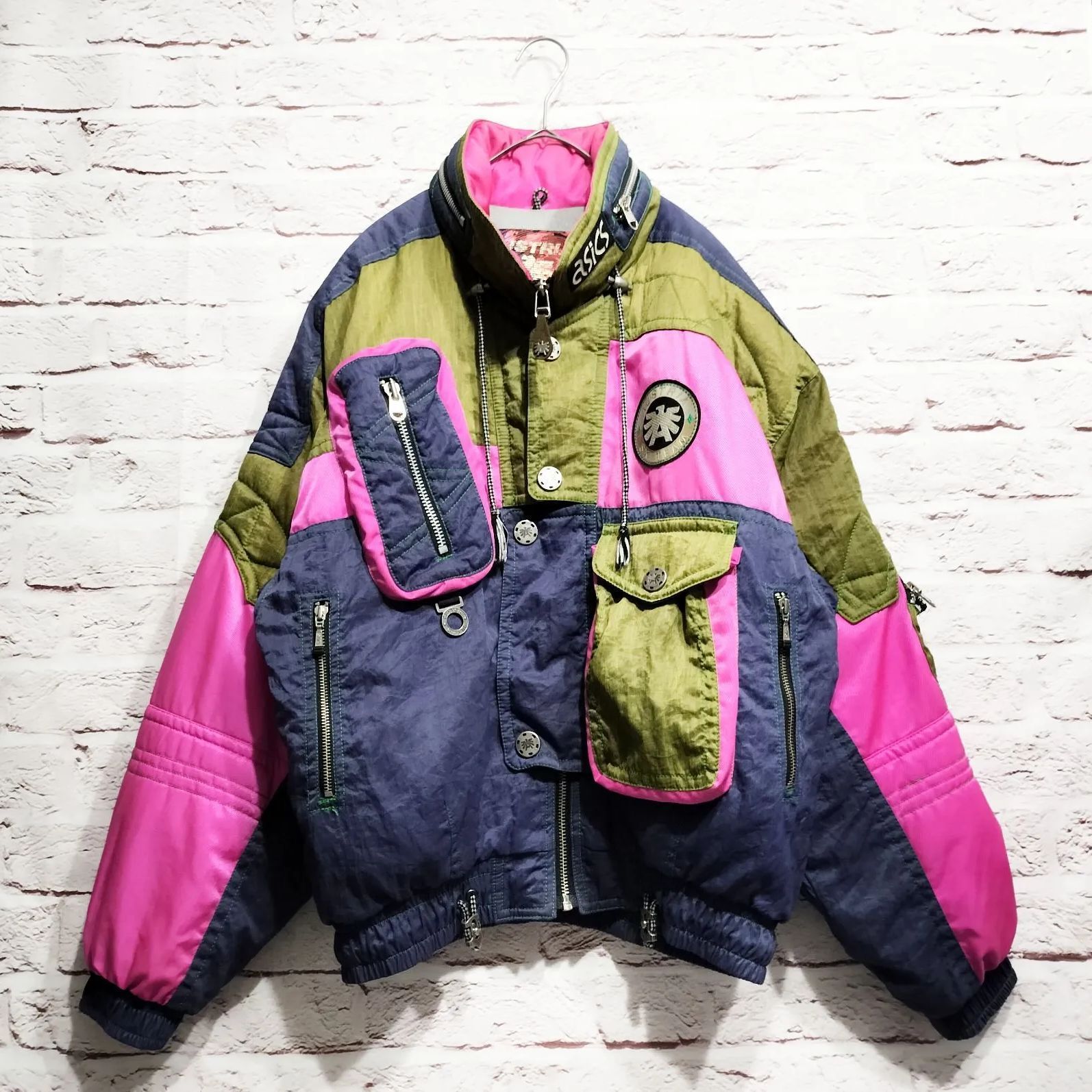 【日本製】AUSTRIA asics ヴィンテージ 肉厚スキーウェア ジャケット 日本製】AUSTRIA asics ヴィンテージ 肉厚 中綿スキーウェア