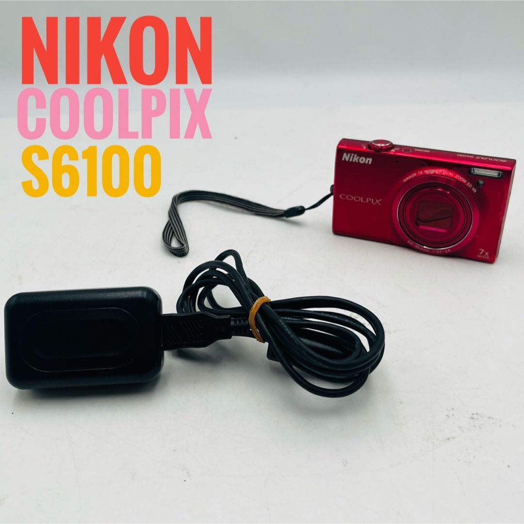 Nikon ニコン COOLPIX S6100 コンデジ レッド