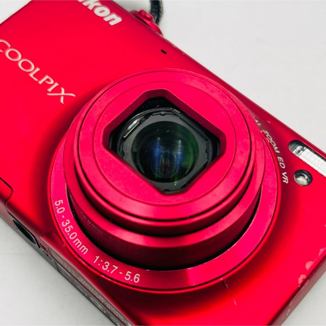  Nikon ニコン COOLPIX S 6100 コンデジ レッド コンパクトデジタルカメラ デジタルカメラ