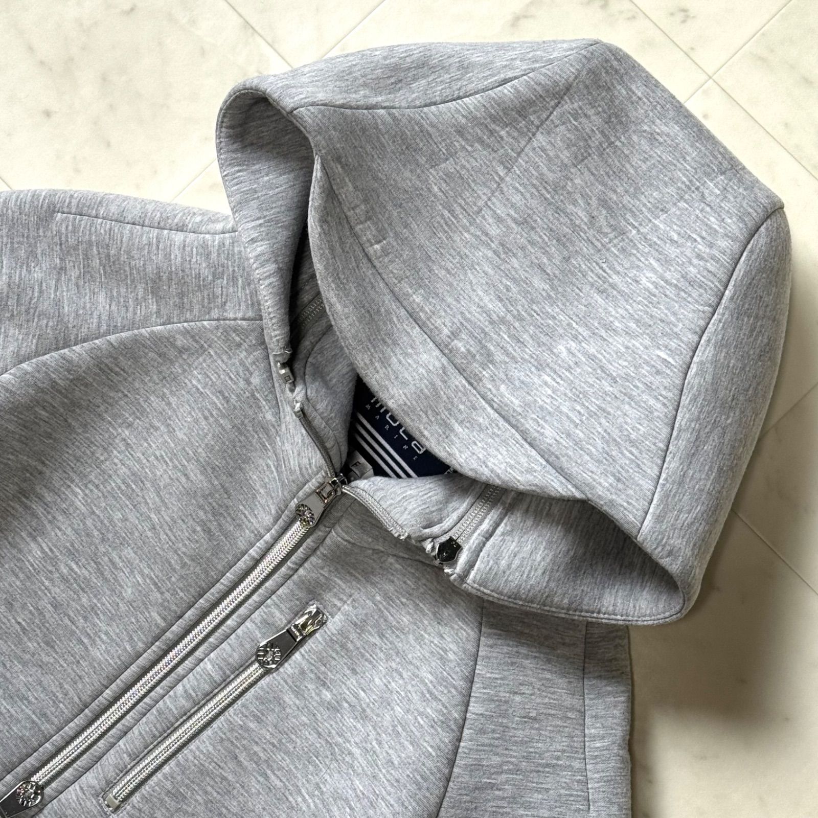 MUTA MARINE ムータ マリン ジップアップパーカ ダブルファスナー ジャケット スウェット ゴルフ グレー