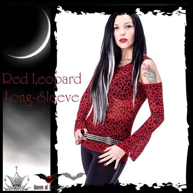 グラムロック レオパード柄 肩出し フ スリーブ カットソー レディース トップス 赤 豹柄 ヒョウ柄 wot236