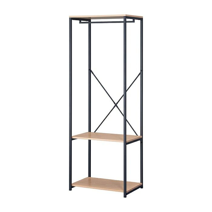 ハンガーラック 棚付き 幅60 クローゼットハンガー 洋服掛け ラック シェルフ スチール 省スペース コンパクト シンプル MARWIL-DEMENAGEMENTS_CH