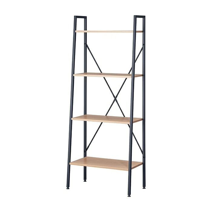 シンプルシェルフ オープンシェルフ ラック 4段 スチールラック ディスプレイ 見せる収納 インテリア シンプル おしゃれ