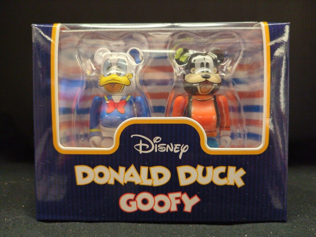  メディコム・トイ BE@RBRICK DONALD DUCK u0026 GOOFY 2PCS SET キューブリック・ベアブリック