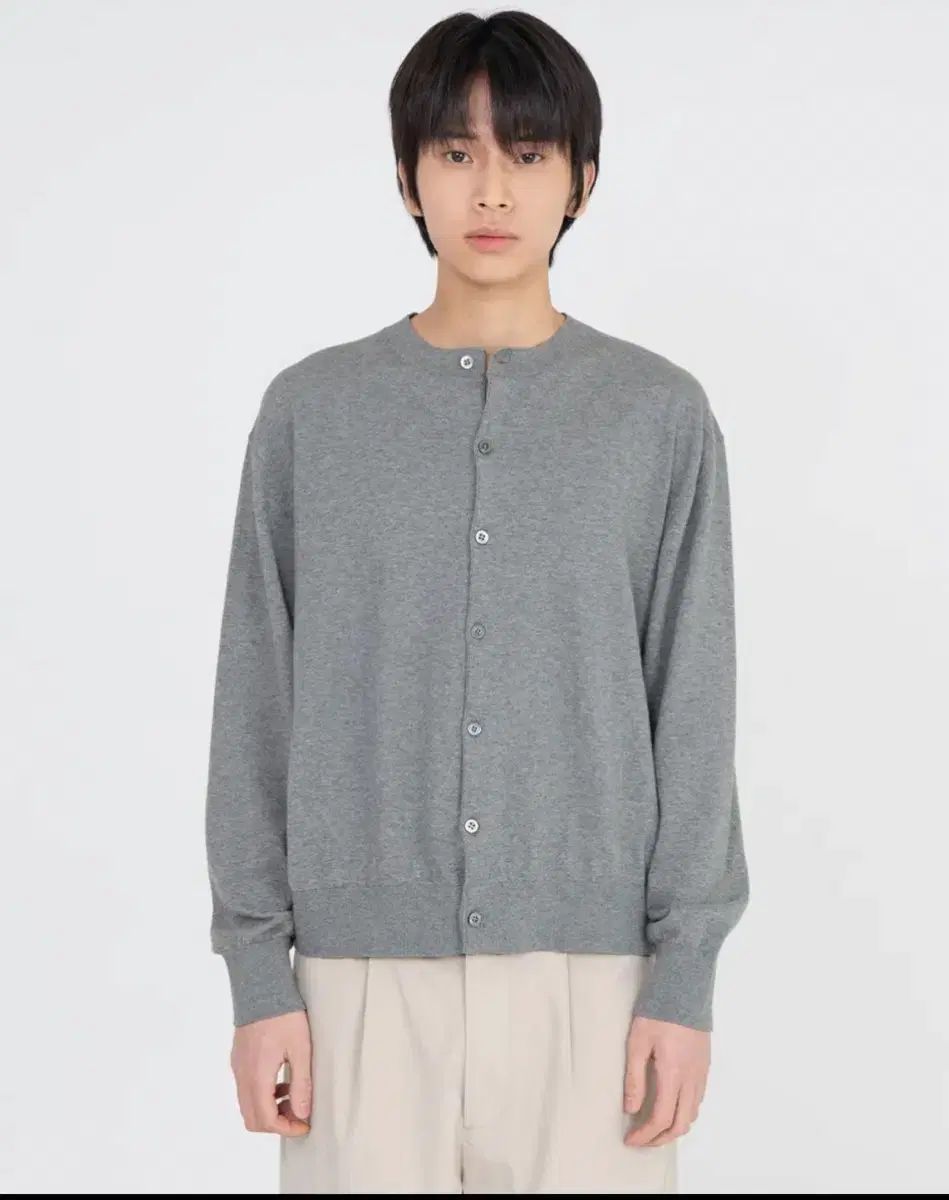 BROWNYARD ブラウンヤード コットンカシミア ラウンドネック カーディガン