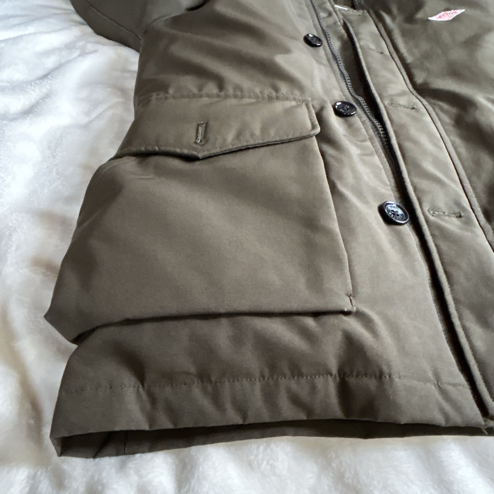 DANTON ダントン タッサー ダウン ジャケット ファー付き ラクーン