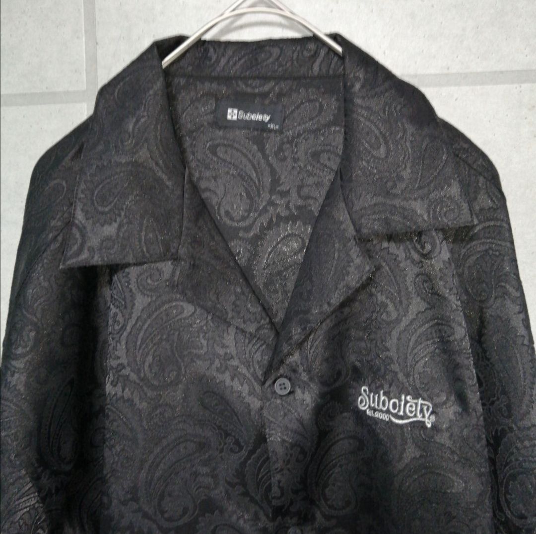  Subciety サブサエティ 黒 XL ペイズリー柄 セットアップ その他 トップス