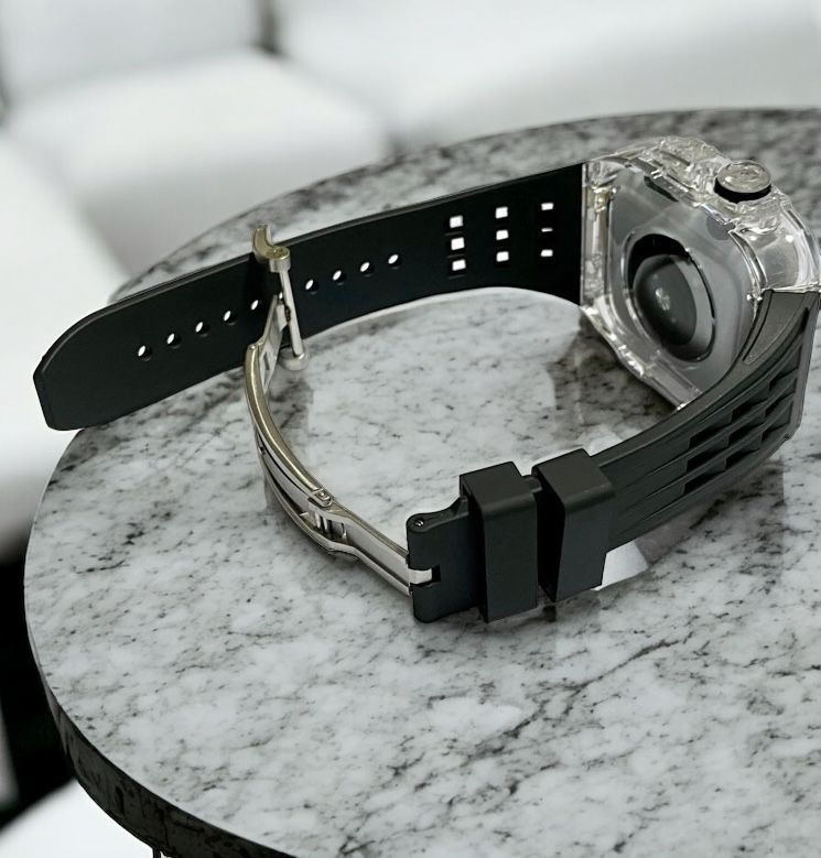  アップルウォッチラバーバンドベルト Apple Watchカバーケース 刻印 フッ素ラバー ウルトラ49 mm ultra 2 89 ラバーベルト 時計