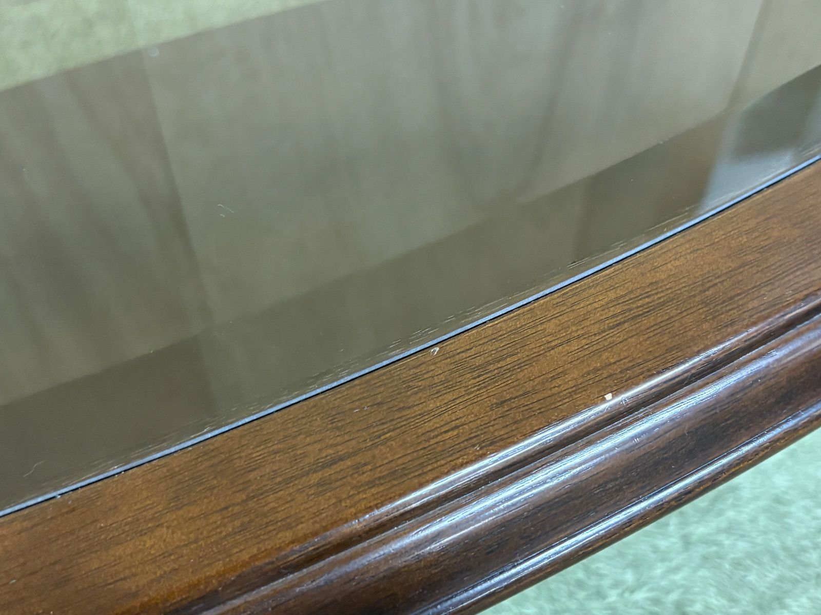 GL103 山口県下松市より センターテーブル マルニ ベルサイユ 幅136cm 奥67cm 高45cm ガラステーブル オーバル MARWIL-DEMENAGEMENTS_CH