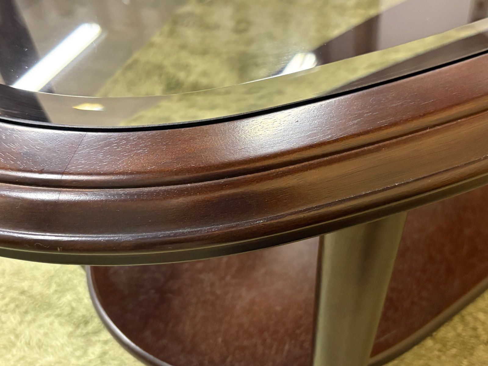 ガラステーブル オーバル