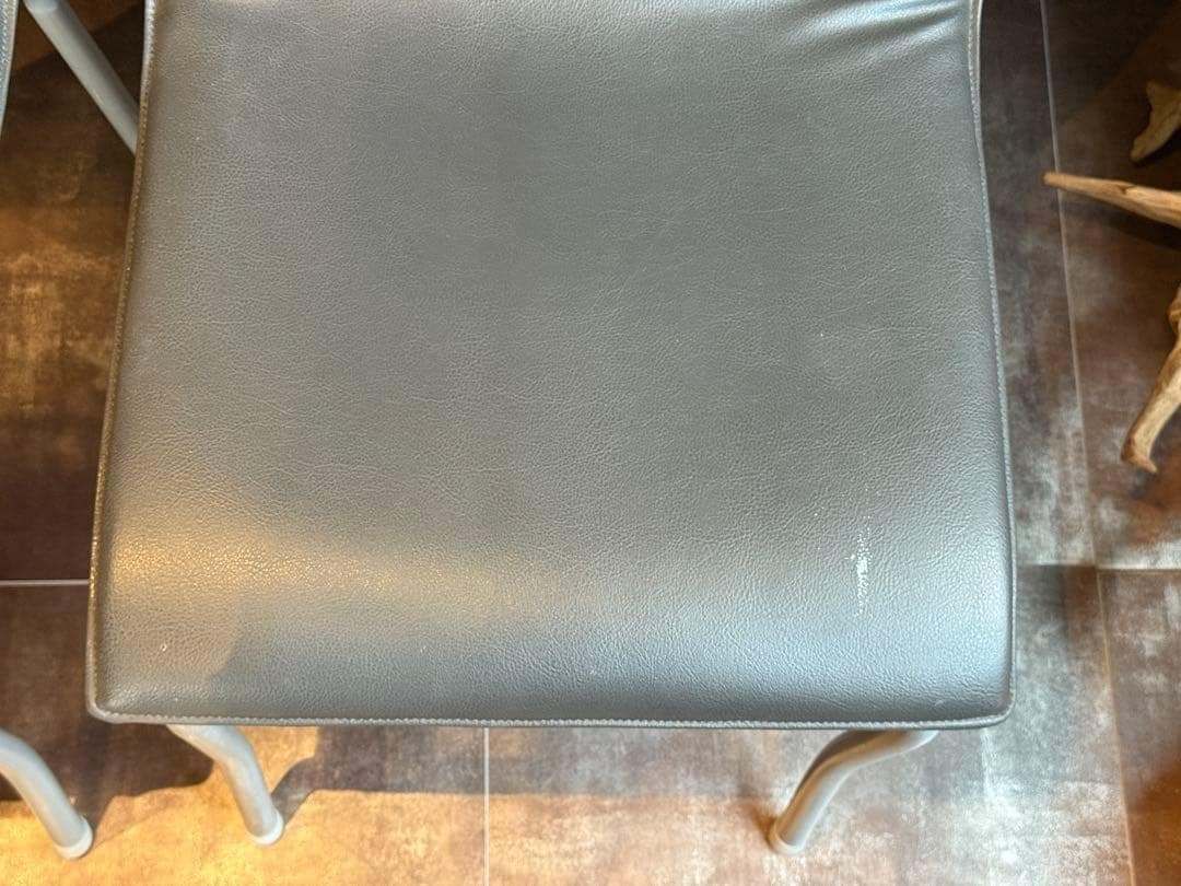 ①リーンロゼ ligne roset ブラック レザーチェア 2脚セット YZ