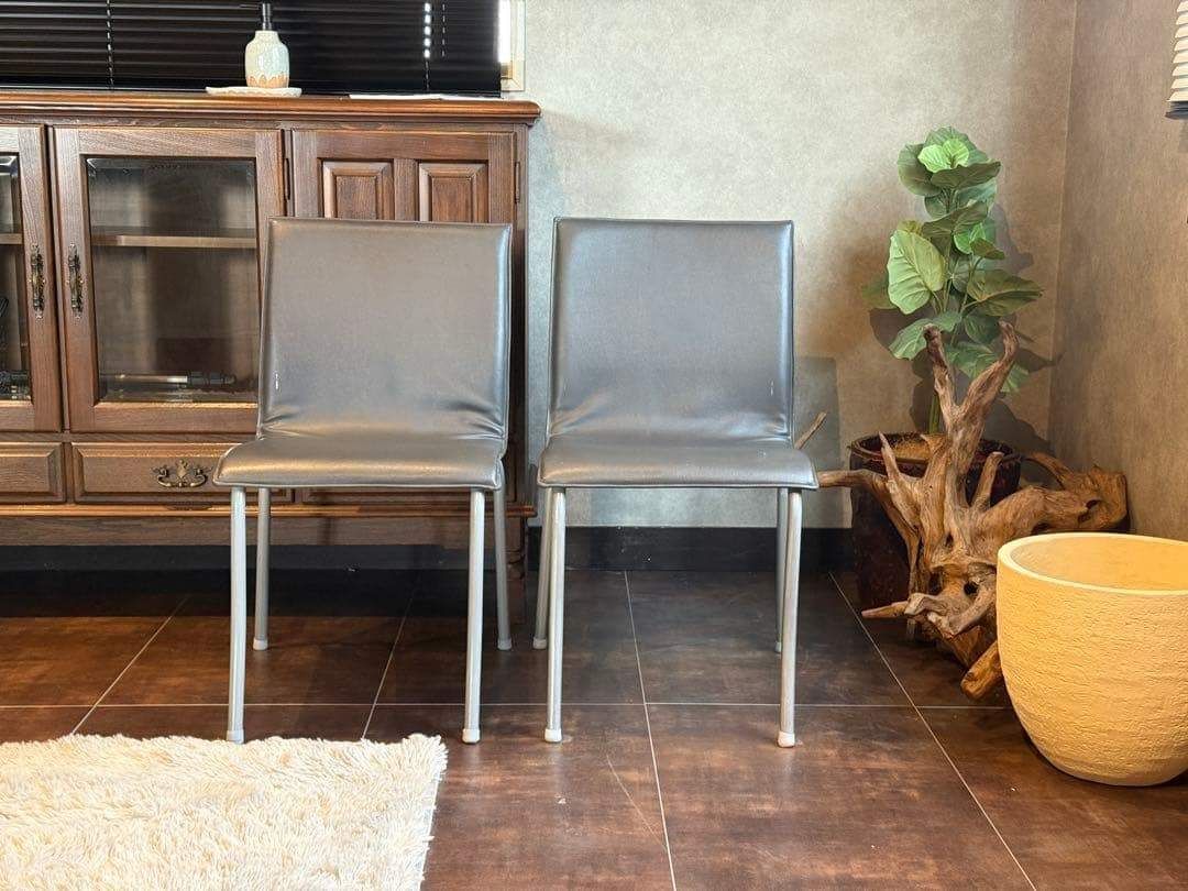 ①リーンロゼ ligne roset ブラック レザーチェア 2脚セット YZ - メルカリ