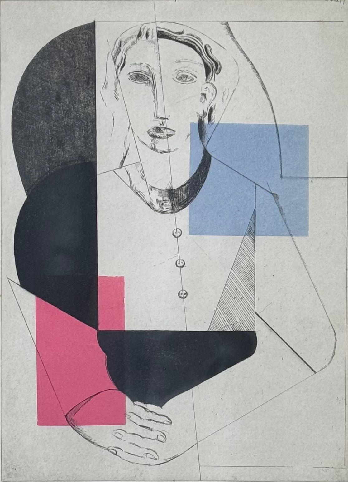 大沼映夫 女 銅版画 直筆サイン入り 現代巨匠 国画会代表