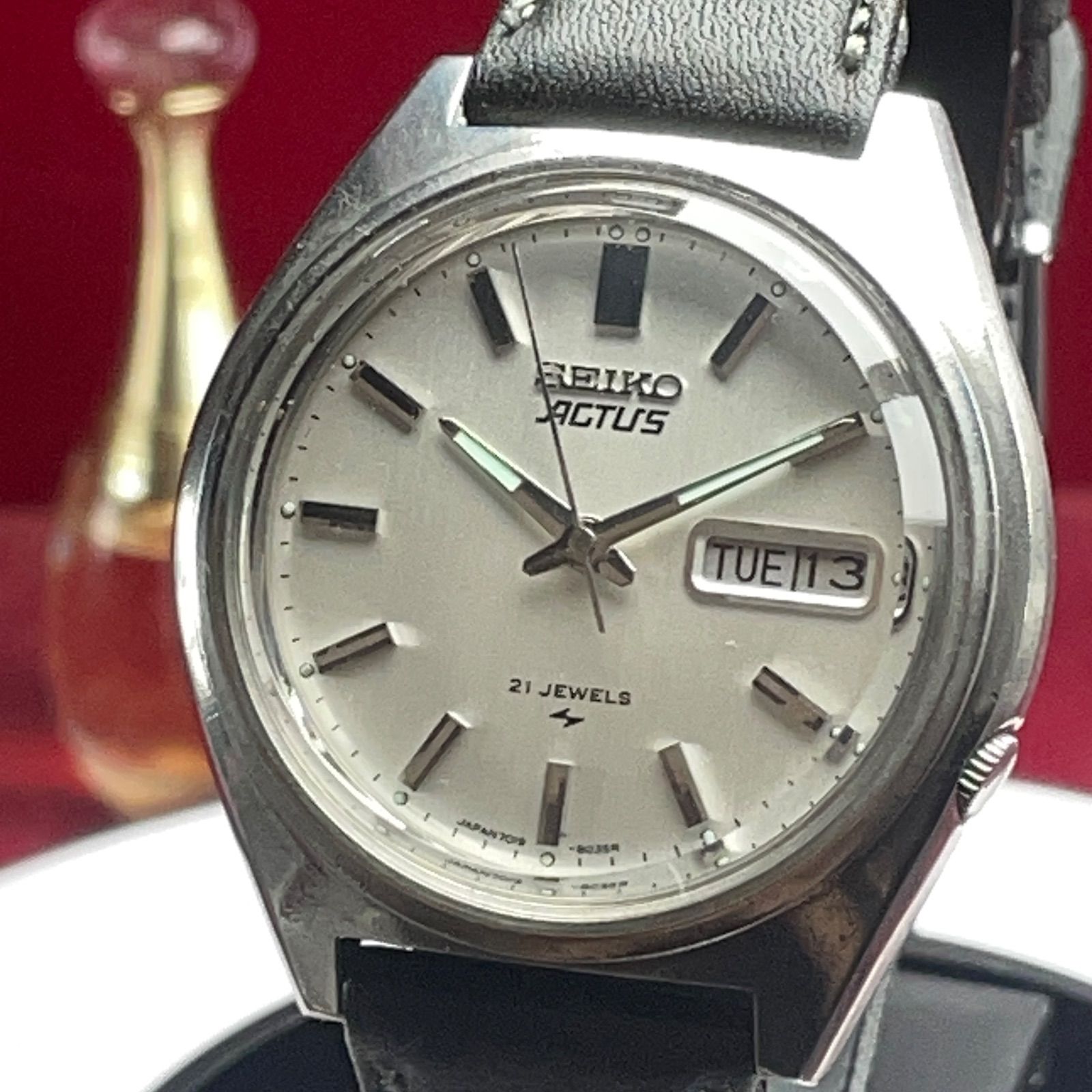 OH済 風防 SEIKO ACUTUS 自動巻 1978年製 ヴィンテージ アンティーク 稼働品 セイコー デイデイト 腕時計