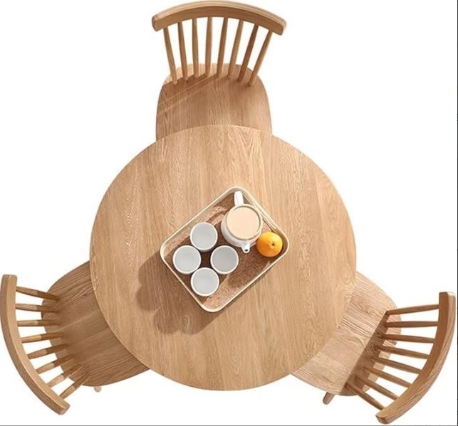 FAS級オークダイニングテーブル 丸テーブル 円形 アメリカオークウッド 無垢材 木製 人気 ラウンドテーブル 2～4人用 Natural 直径60cm