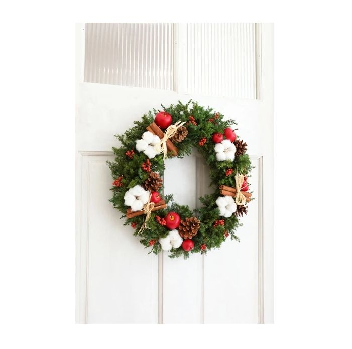  ありそうでなかった の リース 特大 lサイズ 玄関 外 壁 飾り 北欧 ナチュラル 綿 35 cm ギフト お歳暮 開店祝い 大きい プレゼント 店舗 装飾 ディスプレイ クリスマスリース クリスマス