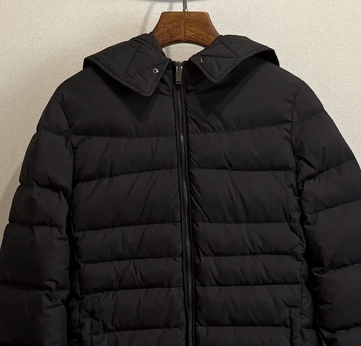 EnC ロング丈ダウンジャケット アヒルダウン 85-90-160 ブラック 85