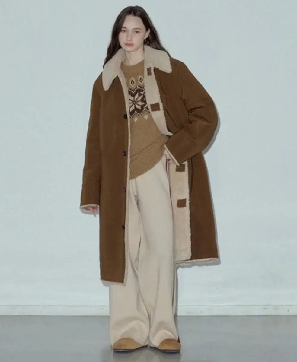 Citta ロングコート シープスキン ムートン 実際に