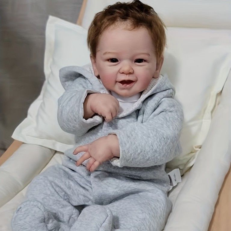 リアルな愛らしさ 21インチ リボーンベビードール フェニックス ヤングスターズ人形 ジェネシスペイント手描き 柔らかい抱き心地 ミルクボトル＆着せ替えセット付き 新生児おもちゃ