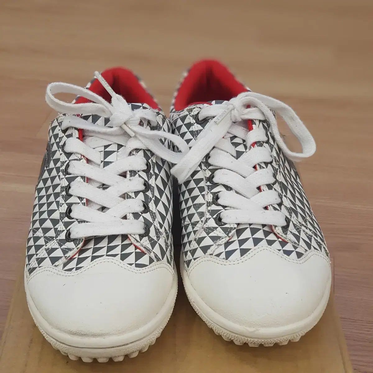 WIDE ANGLE ワイドアングル W.ANGLE ワイドアングル スニーカー スニーカー スポーツ 白/レッド 235