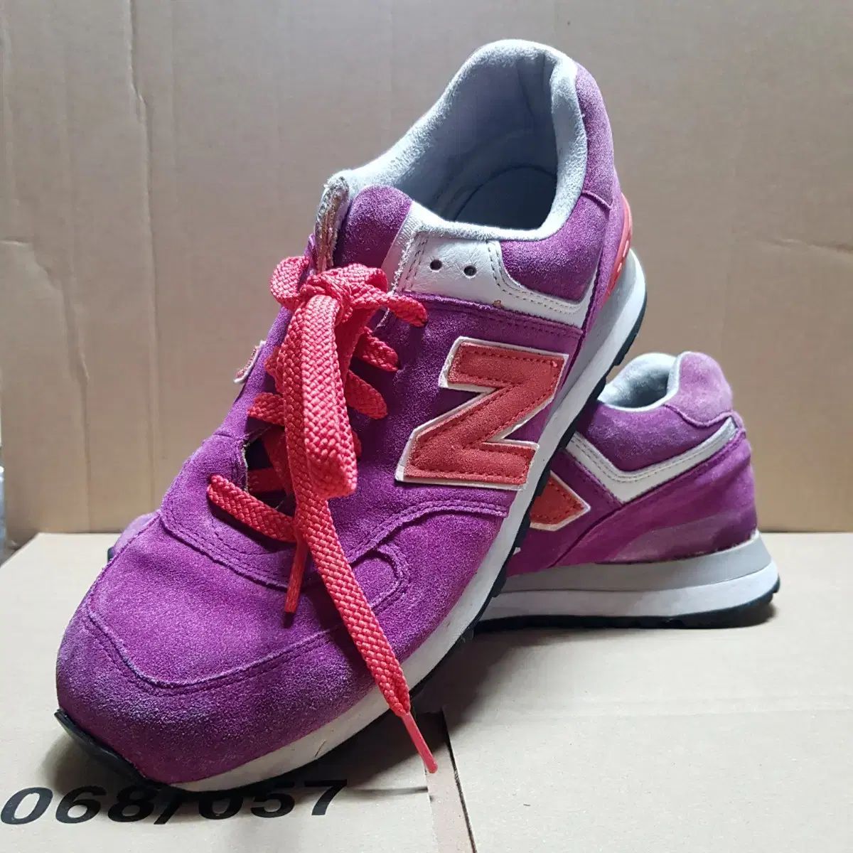 ニューバランス 574 パープル スウェード スニーカー 270 Balance New