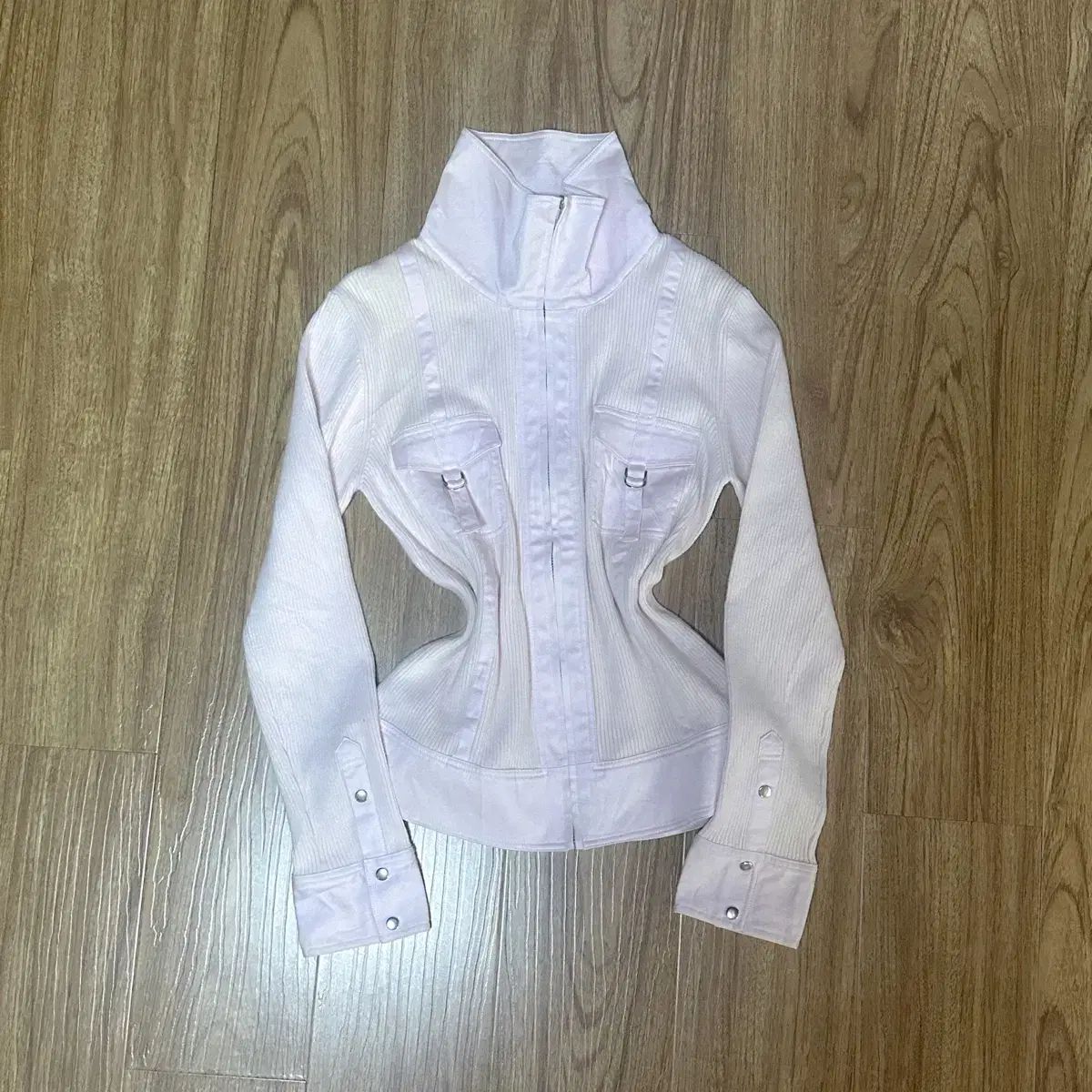 ヴィンテージ ピンクアンドダイいちごミルク ピンク ジップアップ ジャケット 姫ギャル ロギャル ラテ フェアリー