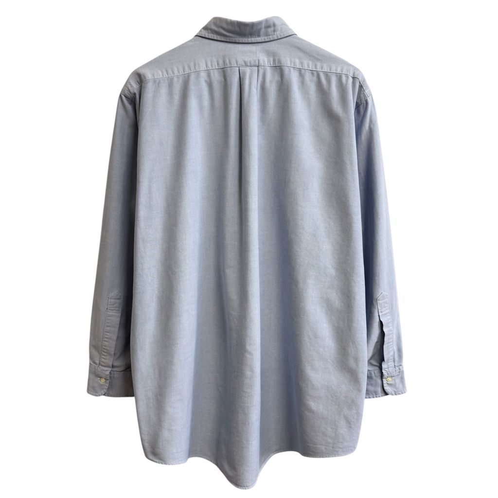 Brooks Brothers ブルックスブラザーズ ボタンダウンシャツ コットンシャツ 無地 ポケット付き 長袖シャツ ライトブルー 青 No.H985