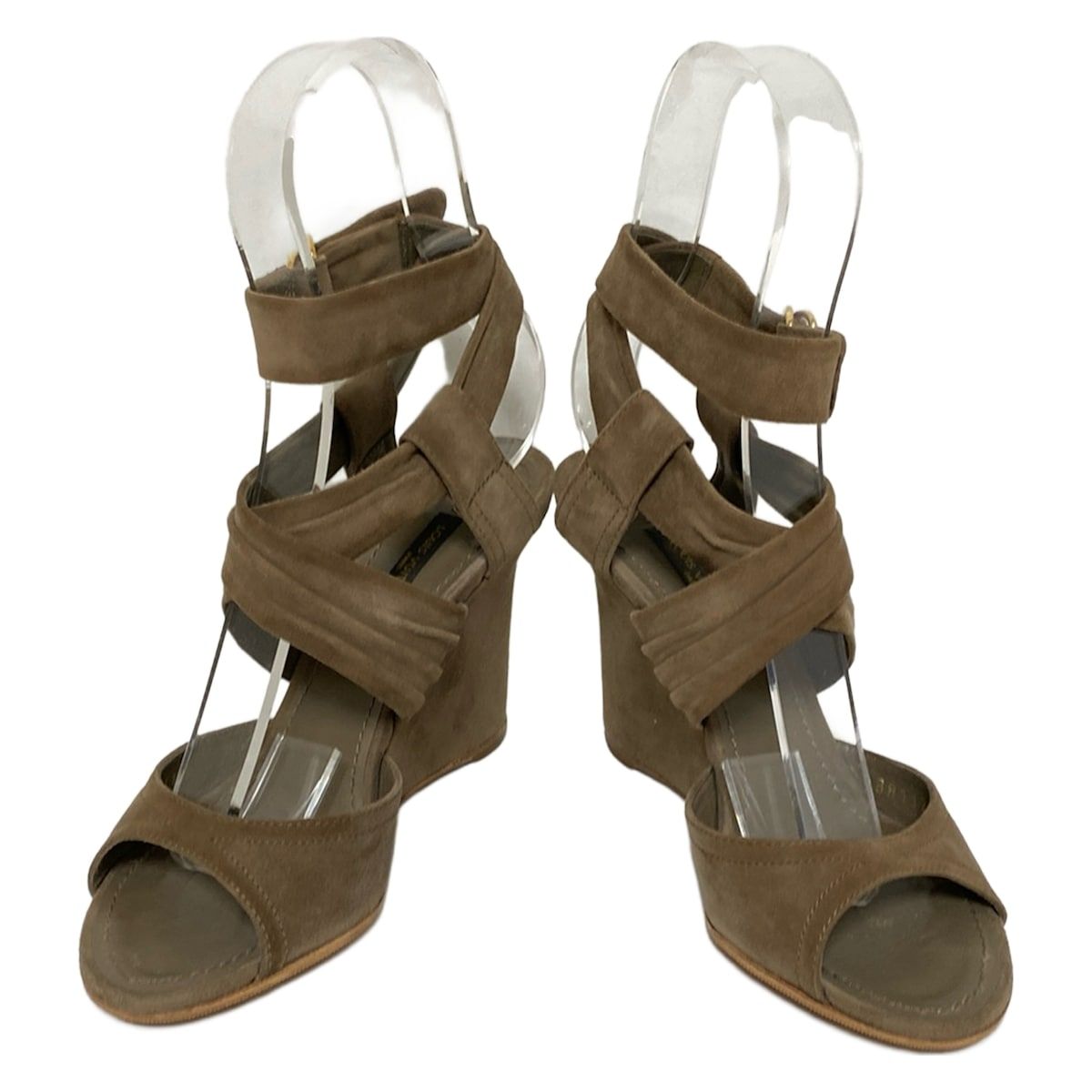 LOUIS VUITTON ルイヴィトン サンダル 35 1 2 レディース - カーキ