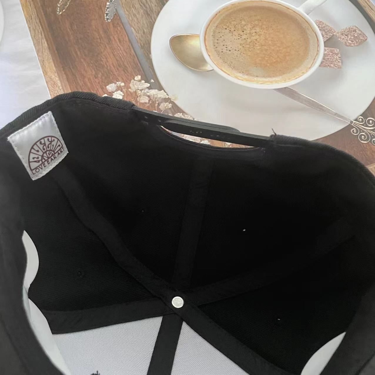 LOVE EAR ART】HRCSイベント限定 キャップ ブラック ピンク刺繍 - メルカリ