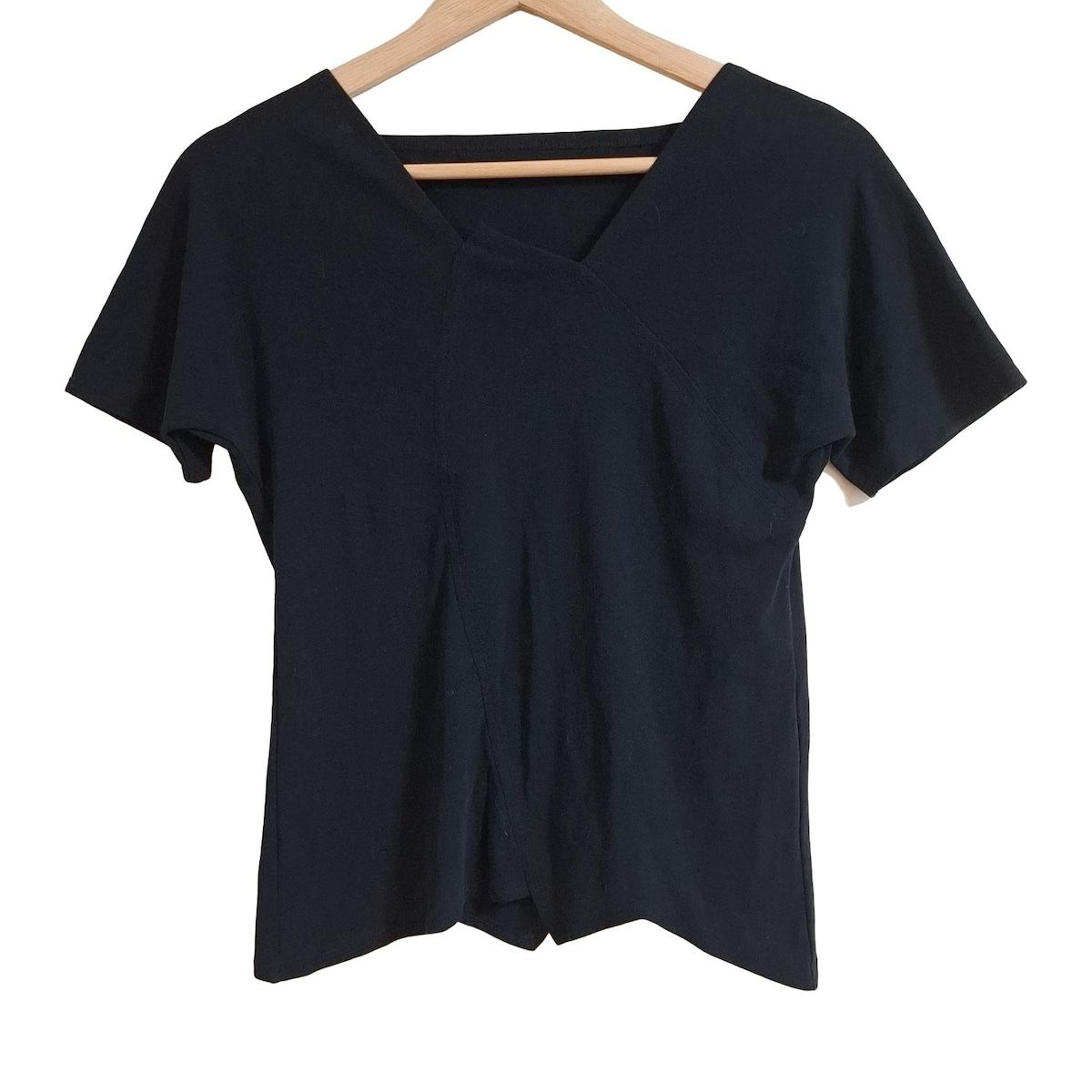 JURGEN LEHL ヨーガンレール 半袖カットソー サイズM レディース - 黒 Vネック