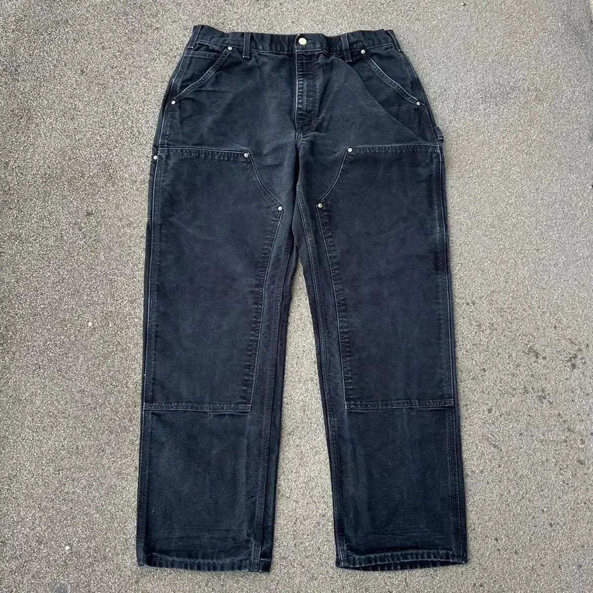 ヴィンテージ Carhartt カーハート ダブルニー ブラック blk 34 made in usa