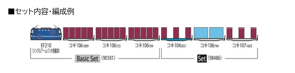 新品 TOMIX Nゲージ JR コンテナ列車増結セット 98486 鉄道模型
