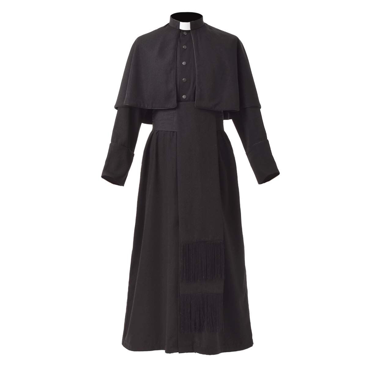 ブレシューム BLESSUME 司祭ソウタン ローマのカソック コスチューム 牧師合唱団 Cassock シンクチャーバンドベルト付き