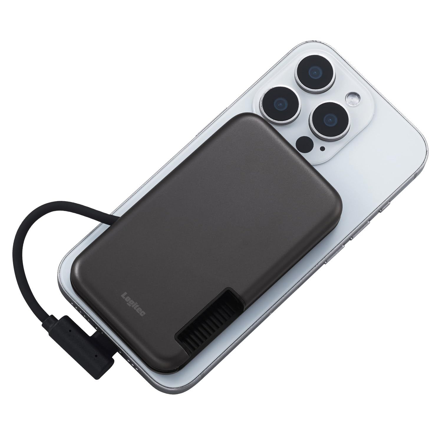 ロジテック MagSafe ProRes 動画 対応 iPhone iPad OS 対応 SSD 外付け 1TB R 1000MB s W 980MB s ケーブル 一体型 収納式 マグネット付 USB Type-C PS5 Pro LMD-PBU100