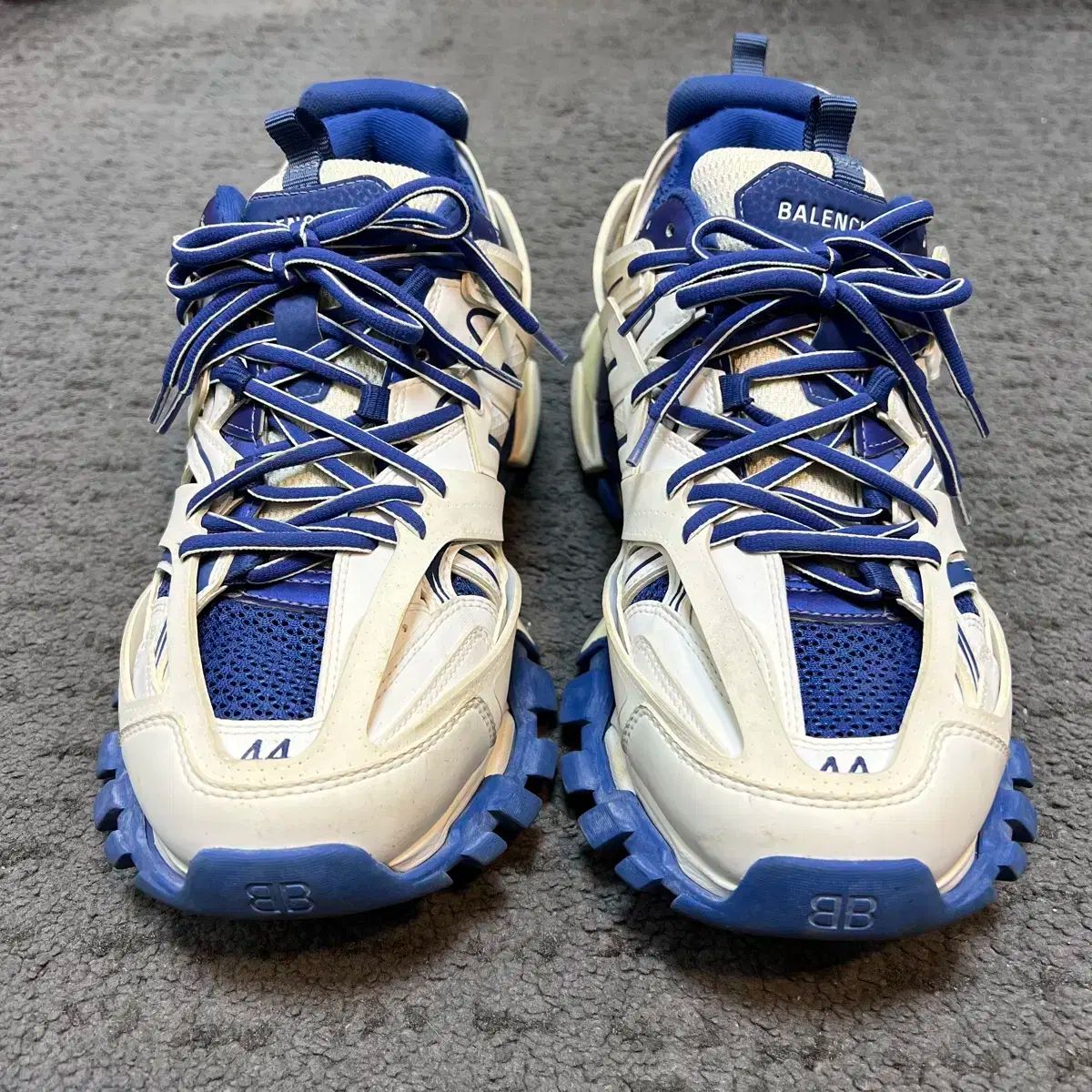 バレンシアガ トラック スニーカー 白 ブルー 44