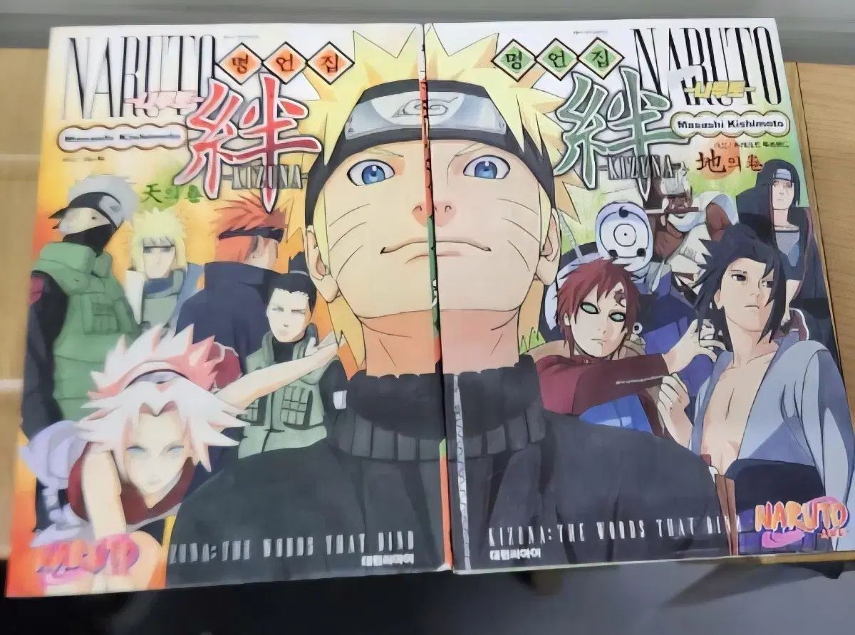 コレクション用 最高級書籍) NARUTO -ナルト- 名言集 1-2巻 漫画本サイズ
