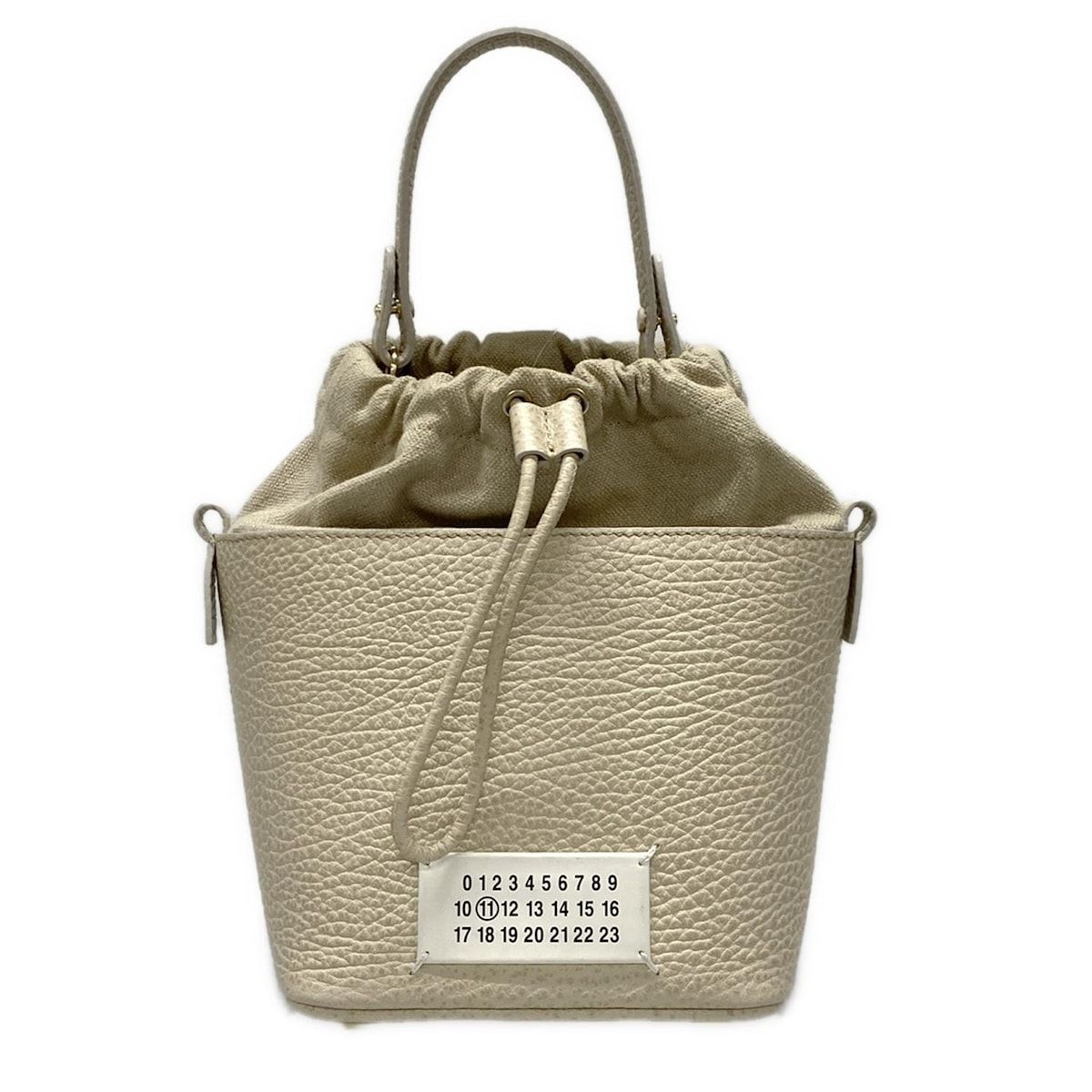 Maison Margiela メゾンマルジェラ ハンドバッグ 5AC バケットバッグ S61WG0035 ベージュ レザー