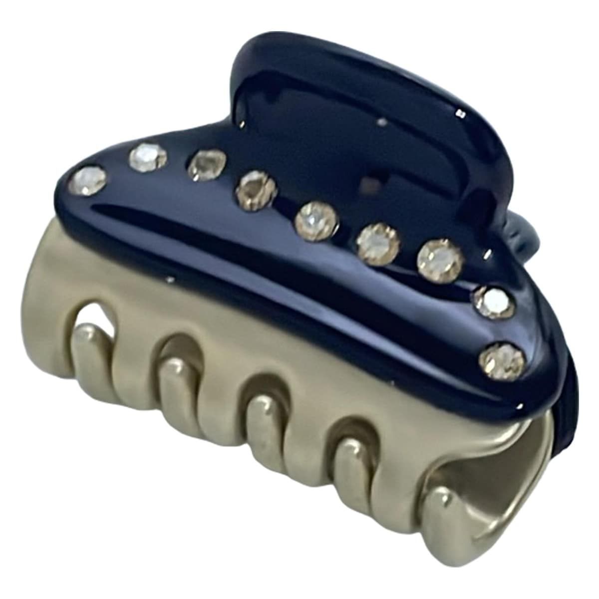 ALEXANDRE de PARIS アレクサンドル ドゥ パリ - 黒×ゴールド ヘアクリップ ラインストーン