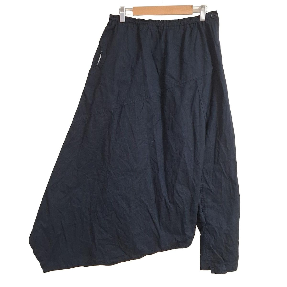 Y s ワイズ パンツ サイズ1 S レディース - 黒 フルレングス 変形デザイン