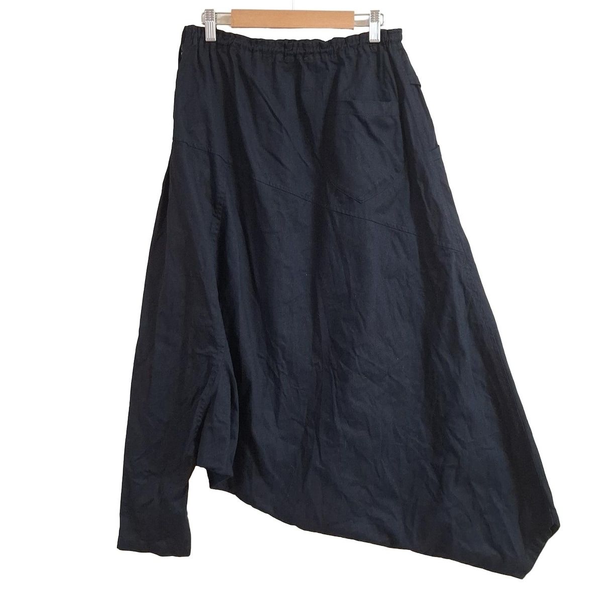 Y s ワイズ パンツ サイズ1 S レディース - 黒 フルレングス 変形デザイン