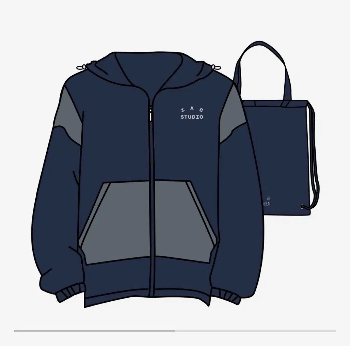 IAB Studio WIND AND WISH ジャケット パック ブラック シルバー S