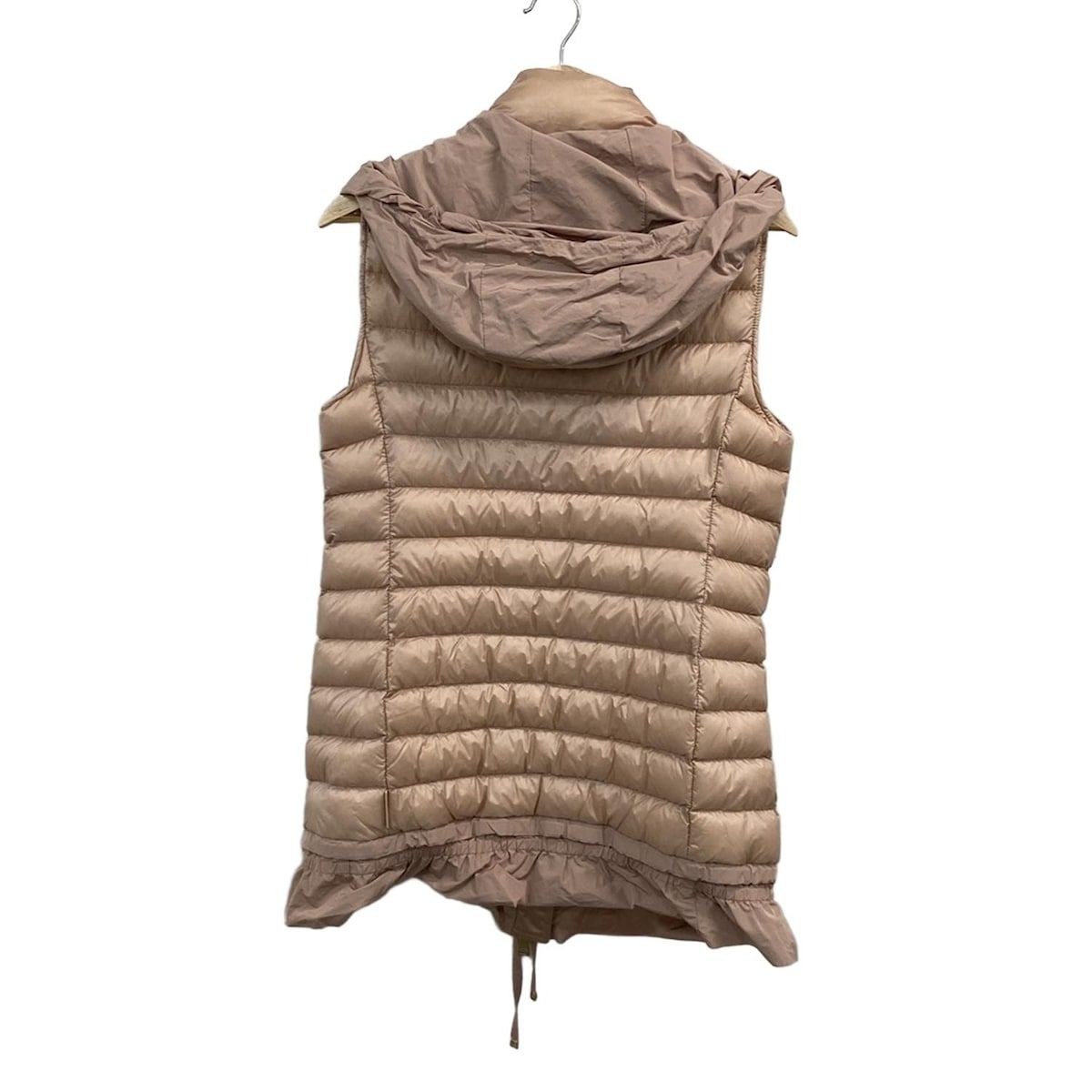 MONCLER モンクレール ダウンベスト サイズ1 S レディース AMARANTE アマラント ピンクベージュ ジップアップ フード着脱可 冬
