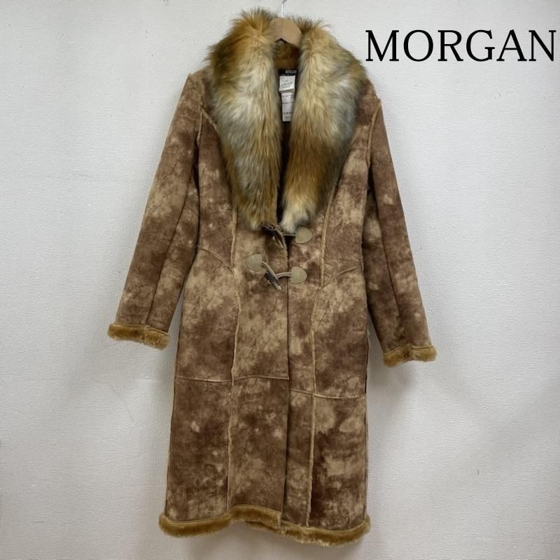 MORGAN モルガン コート 毛皮、ファー ボア ファー付きコート ムートン