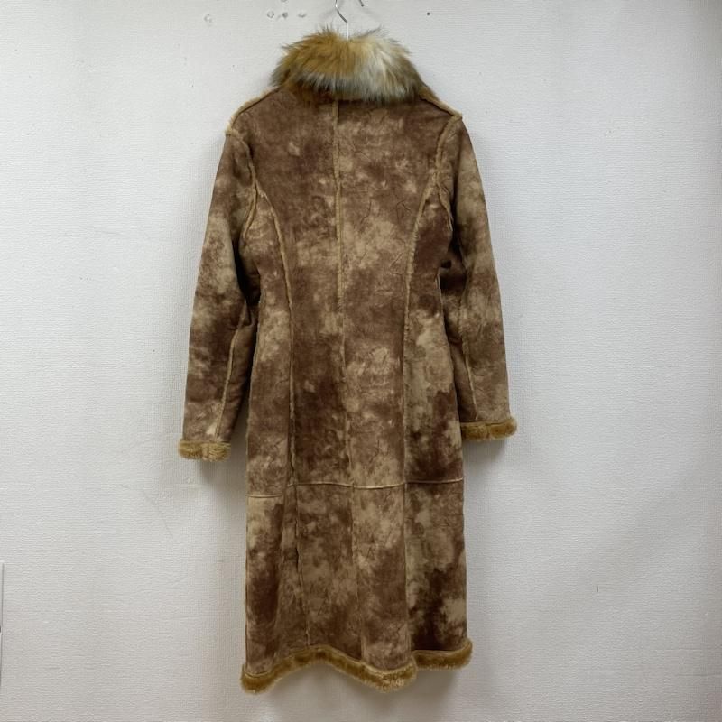 【美品】モルガンオム ロングコート ボア ファー ムートン サイズM MORGAN モルガン コート 毛皮、ファー ボア ファー付きコート ムートン