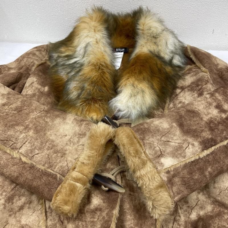 MORGAN モルガン コート 毛皮、ファー ボア ファー付きコート ムートン