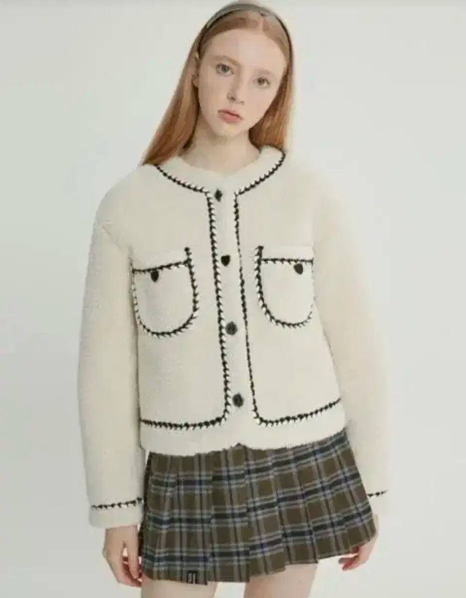 チョ ユリ JO YURI 着用 ROLAROLA ロラロラ ツイード フリース ジャケット ボア