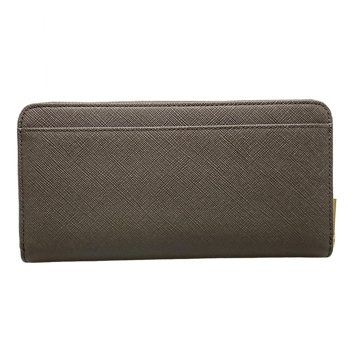 agnes b アニエスベー 長財布 - ダークグレー レザー