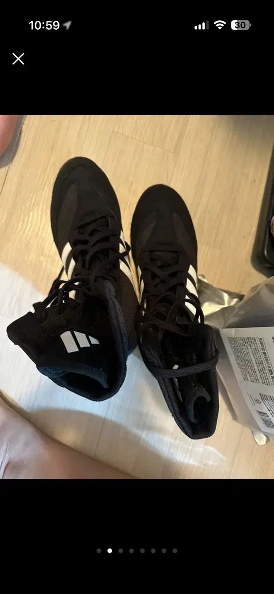  アディダス ボクシング シューズ ブラック ハイトップ 245 その他 ボクシング