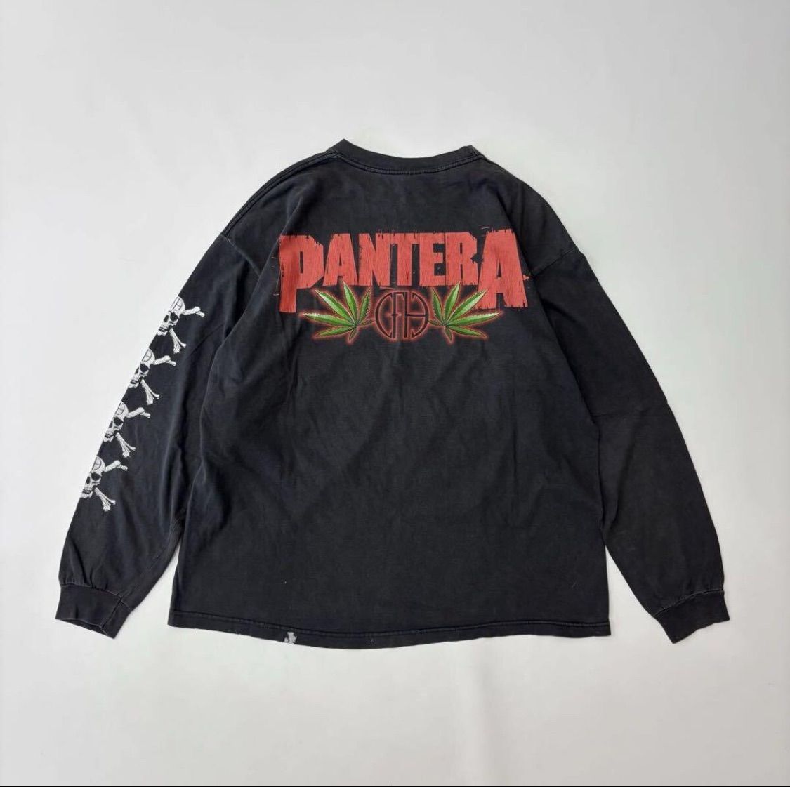 90s Vintage PANTERA ヴィンテージ パンテラ DANISH ボディ バックプリント 袖プリント スカル フェード MADE IN USA サイズ XL 709-0160