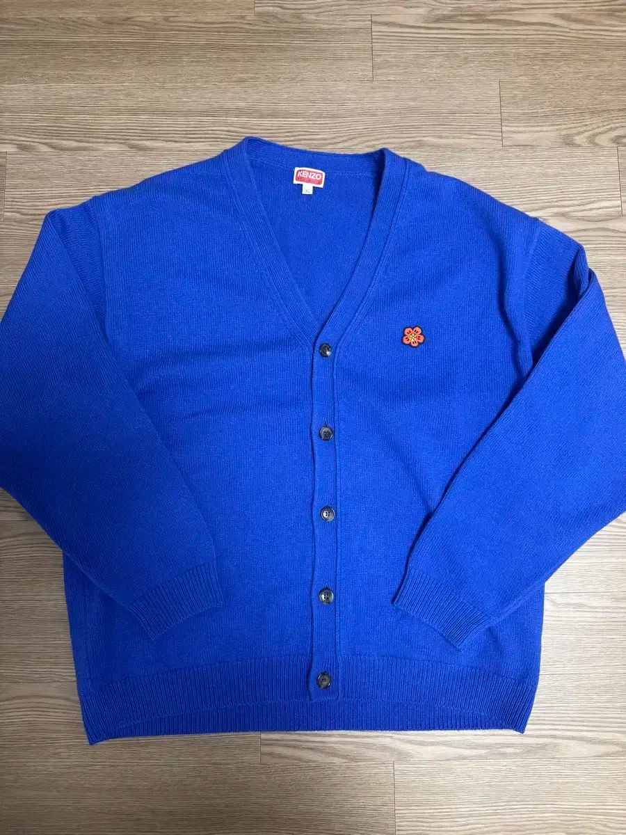 KENZO ケンゾー フラワー ブルー カーディガン XL